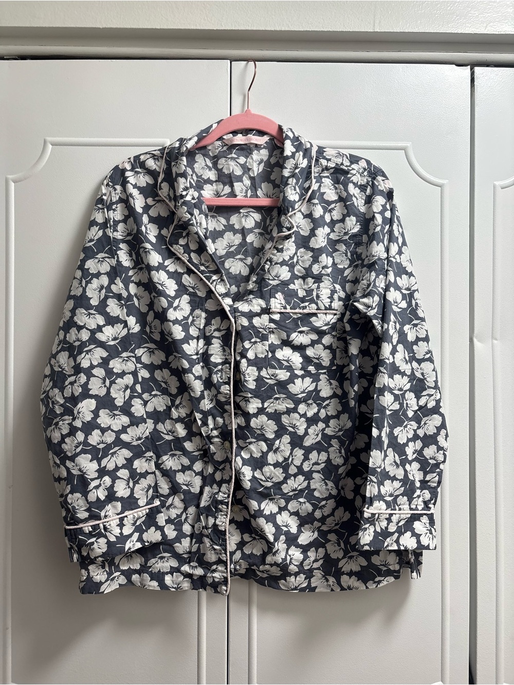 Victoria's Secret Navy Floral Button-Front Jacket